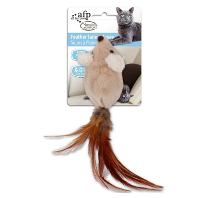 All For Paws Mus med Fjerhale BEIGE